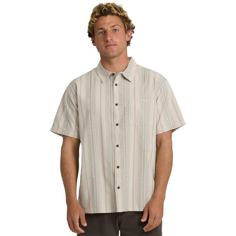 ビラボン メンズ トップス シャツ 半袖 Billabong Sundays Jacquard ShortSleeve Shirt Mens Oatmeal オートミール