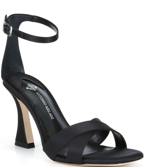 アントニオ メラーニ レディース シューズ サンダル サテン Antonio Melani Dalia Satin Cross Bandressandals Black ブラック