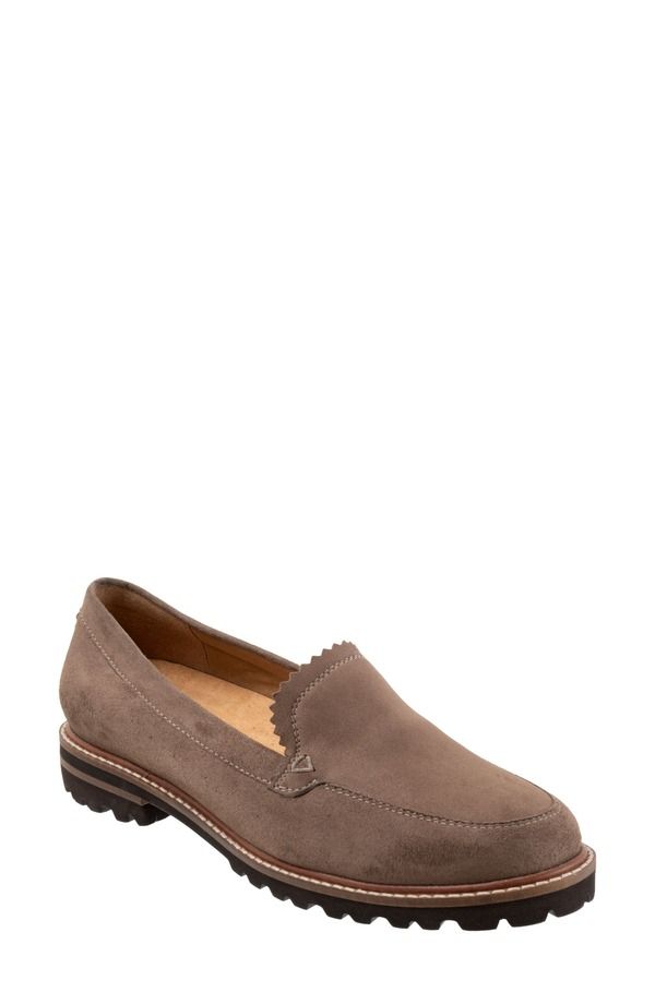 トロッターズ レディース シューズ スリッポン・ローファー Trotters Fayth Loafer Stone Suede ストーン