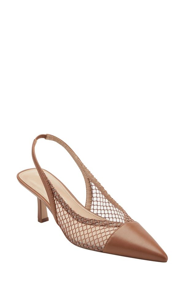マーク・フィッシャー レディース シューズ ヒール Marc Fisher LTD Gipsi Pointed Toe Slingback Pump Medium Brown ブラウン