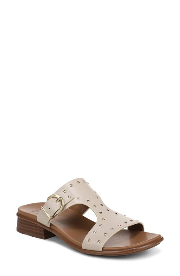 ナチュライザー レディース シューズ ヒール サンダル Naturalizer Studded Beach Slide Sandal Ivory Mist アイボリー