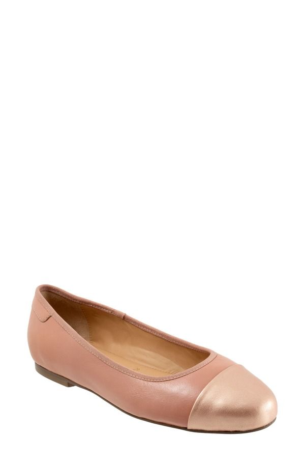 トロッターズ レディース シューズ パンプス キャップ Trotters Clara Cap Toe Flat Pale Pink Champagne ピンク