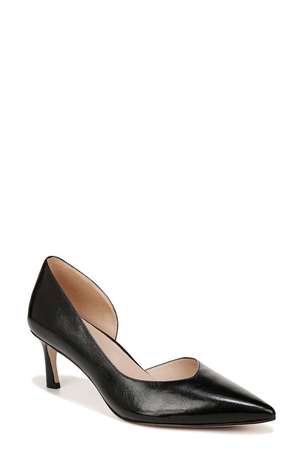 27 エディット ナチュラライザー レディース シューズ ヒール 27 EDIT Naturalizer Faithalf dOrsay Pointed Toe Pump Black Leather