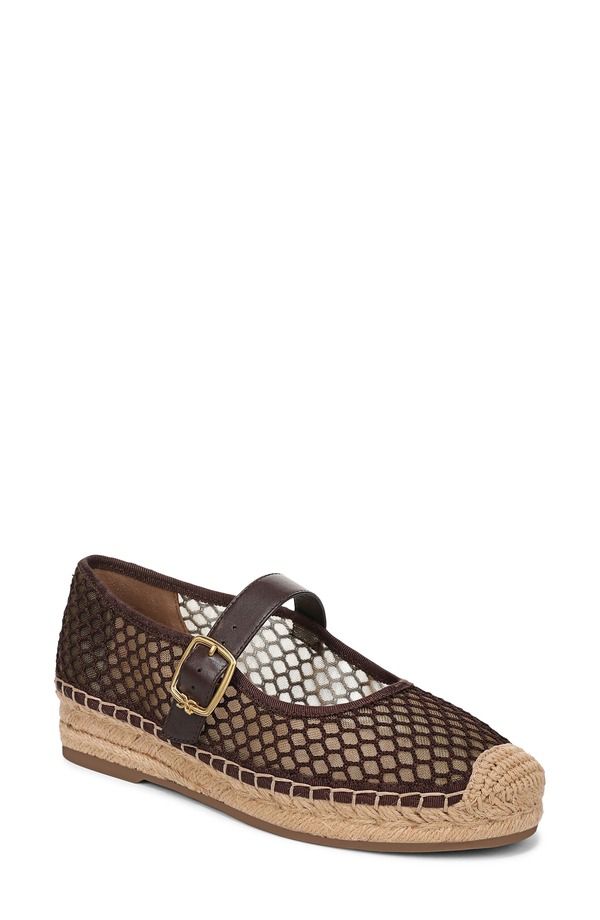 サムエデルマン レディース シューズ サンダル プラットフォーム メッシュ Sam Edelman Mackiemesh Mary Jane Platform Espadrille Cafe Noir