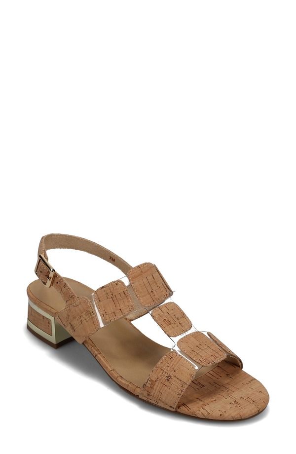 ベネリ レディース シューズ ヒール サンダル トール VANELi Hatty Metallic Slingback Sandal Natural メタリック