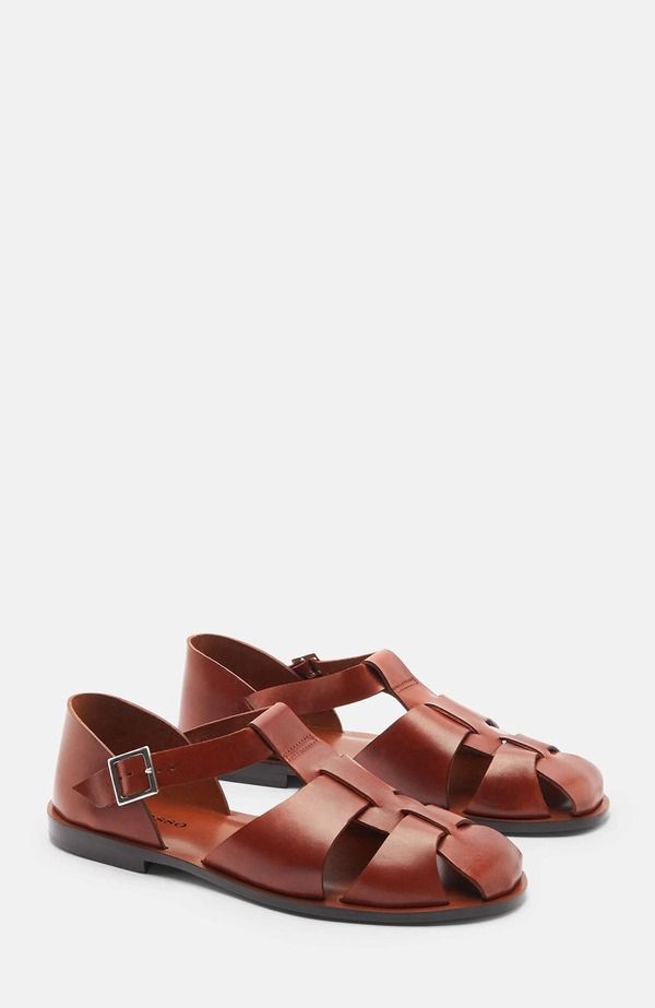 スカロッソ メンズ シューズ サンダル SCAROSSO Apollo Sandals Cognac Calf