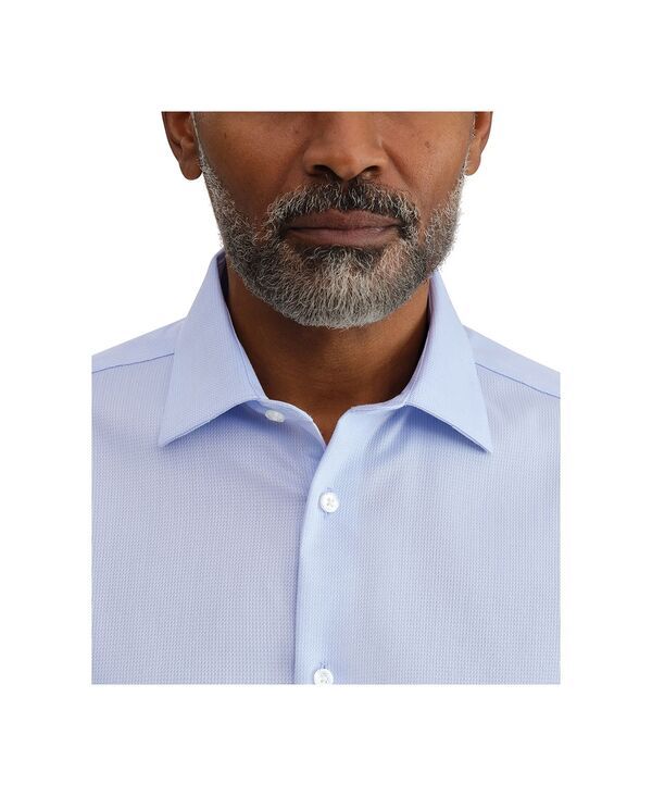 【送料無料】 カルバンクライン メンズ シャツ トップス Mens Solid RegularFit Stretch Dress Shirt Blue
