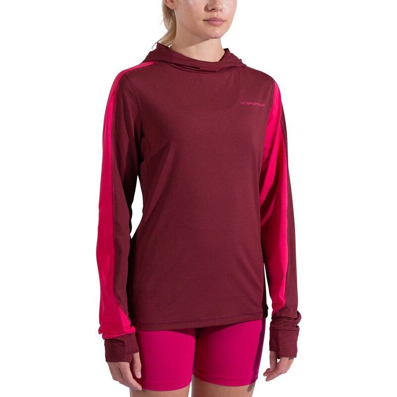 ラスポルティバ レディース トップス Tシャツ パーカー La Sportiva Cloud Shadow Sun Hoodie Womens RedwoodAzalea