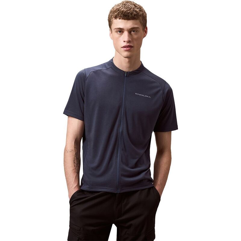エンデュラ メンズ トップス Tシャツ 半袖 ジャージー Endura Loop ShortSleeve Zipped Jersey Mens Carbon Grey グレー