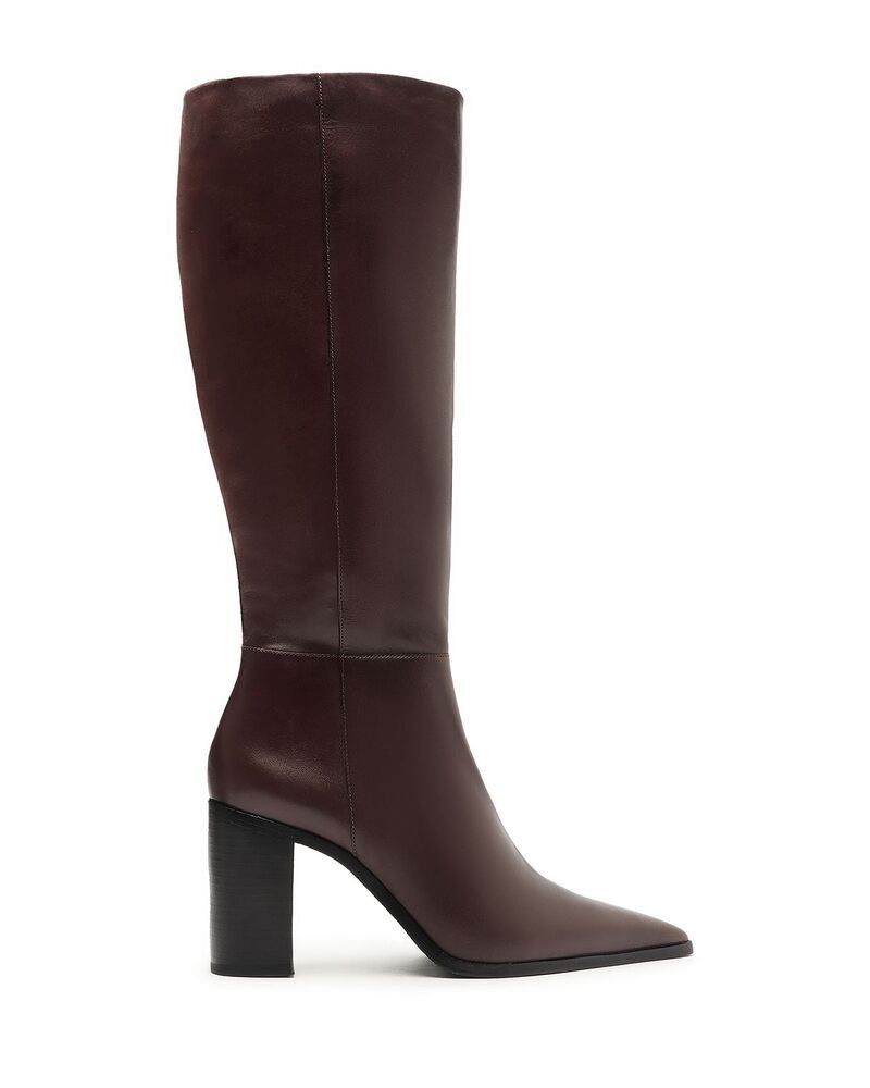 シュッツ レディース シューズ ブーツ・レインブーツ ヒール SCHUTZ Womens Mikki Up Block Heel Boots Dark Chocolate チョコレート