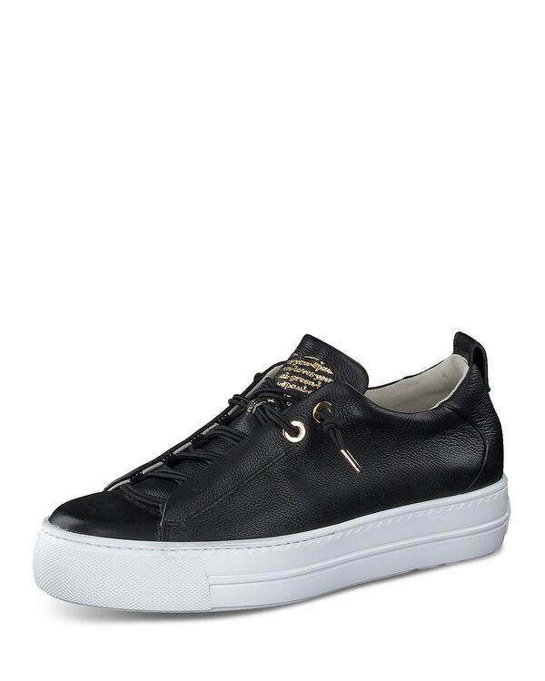 ポール・グリーン レディース シューズ スニーカー プラットフォーム Paul Green Womens Faye Platform Sneakers Black Gold Combo ブラック