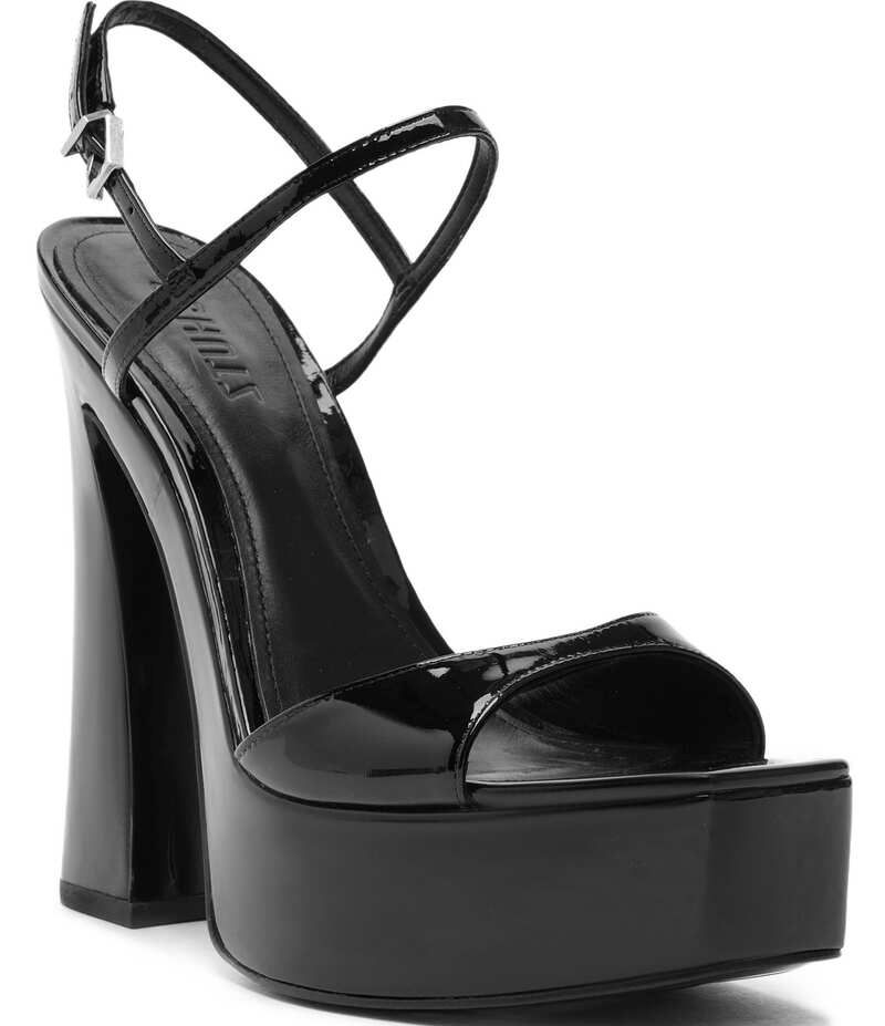 シュッツ レディース シューズ サンダル プラットフォーム レザー Schutz Arlene Patent Leather Platform Sandals Black ブラック