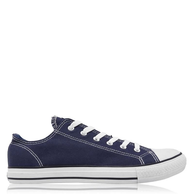ソウルカル メンズ シューズ スニーカー SoulCal Canvas Low Mens Trainers Navy ネイビー