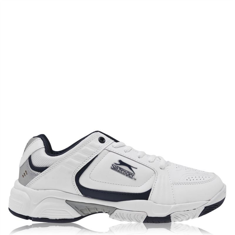 スラセンジャー メンズ シューズ スニーカー Slazenger Mens Tennis Shoes WhiteNavy ホワイト