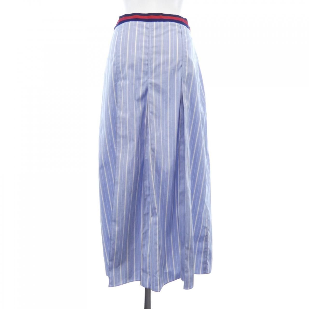 グッチ 695326 ZAG3T ストライプ ロング スカート 42(M) グッチ GUCCI オックスフォード ストライプコットン 695326 ZAG3T