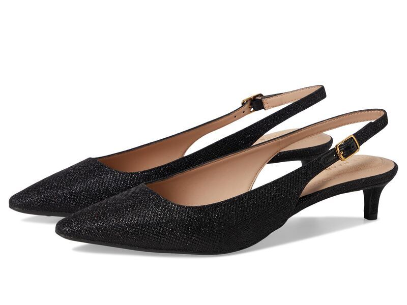 コールハーン レディース シューズ ヒール Cole Haan Goto Jocelyn Slingback Pumps Black Glitter Mesh ブラック