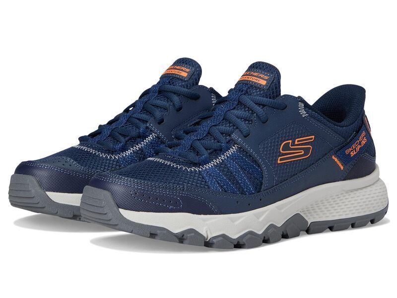 スケッチャーズ メンズ シューズ スニーカー キャップ SKECHERS Dynamite AT Escapar Hands Free Slipin NavyOrange ネイビー