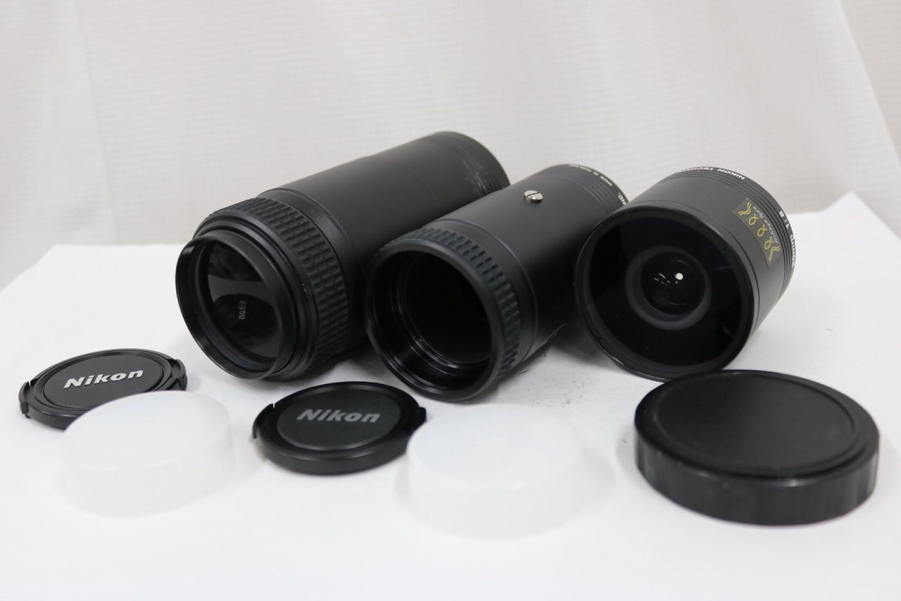 【返品保証】 【3点まとめ】ニコン Nikon TECHNOLOGIES 120mm F4.5/90mm F4.8 20mm F8 400mm F8 レンズ e14273