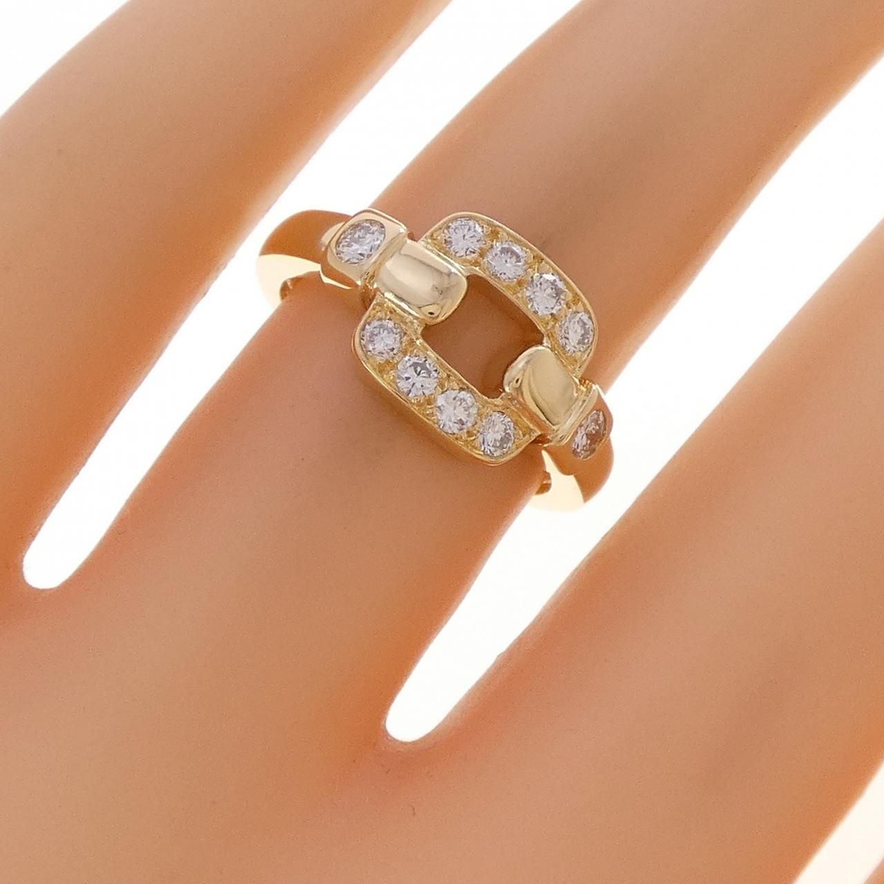 ヴィンテージ❣️ カルティエ　ニンフィア　10Pダイヤリング　YG750 51 カルティエ ニンフィア リング - メルカリ