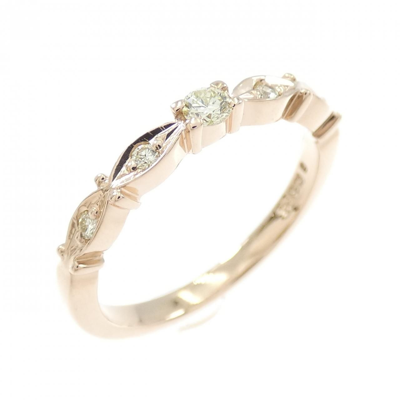 K18PG ダイヤモンド リング 0.11CT
