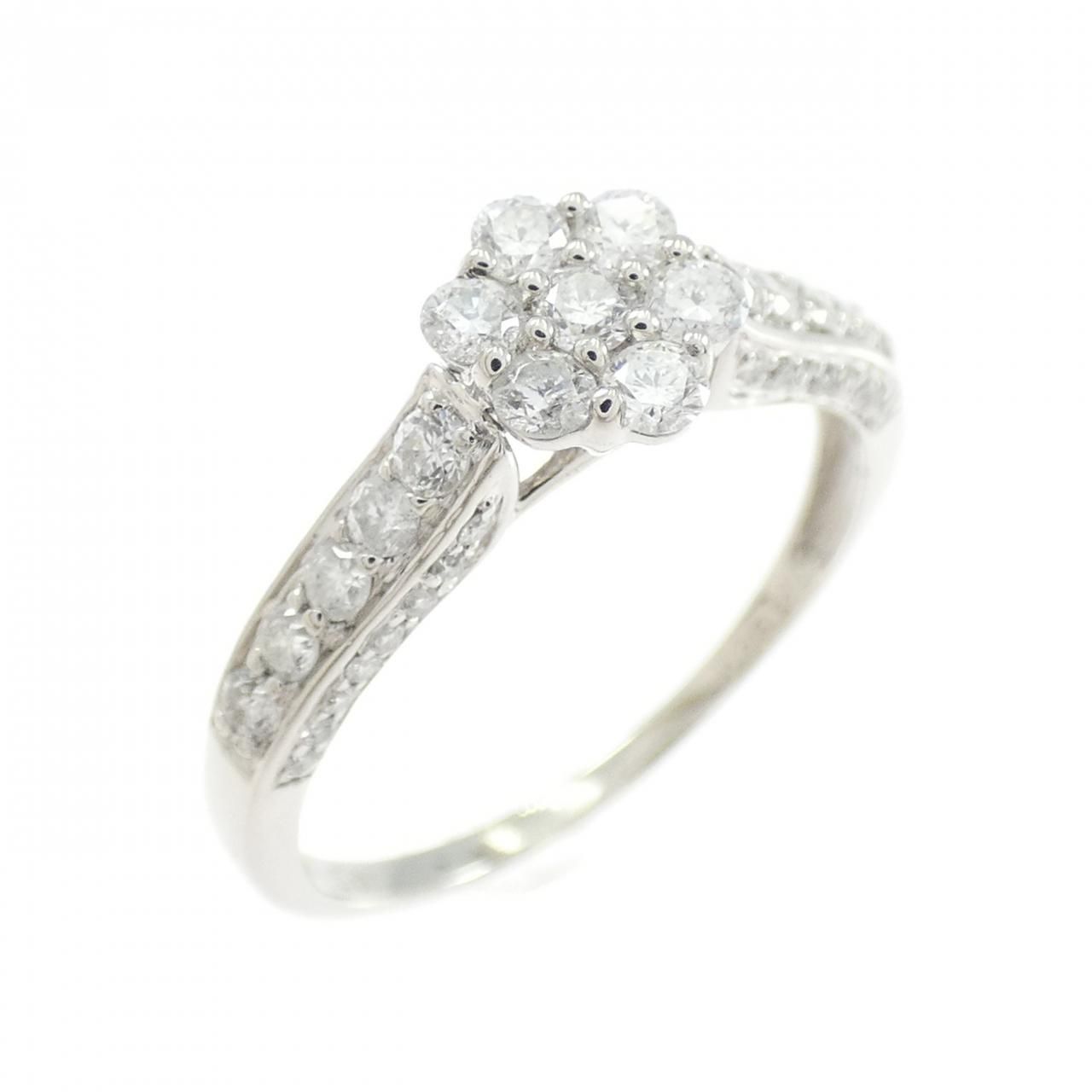 PT900 フラワー ダイヤモンド リング 0.50CT