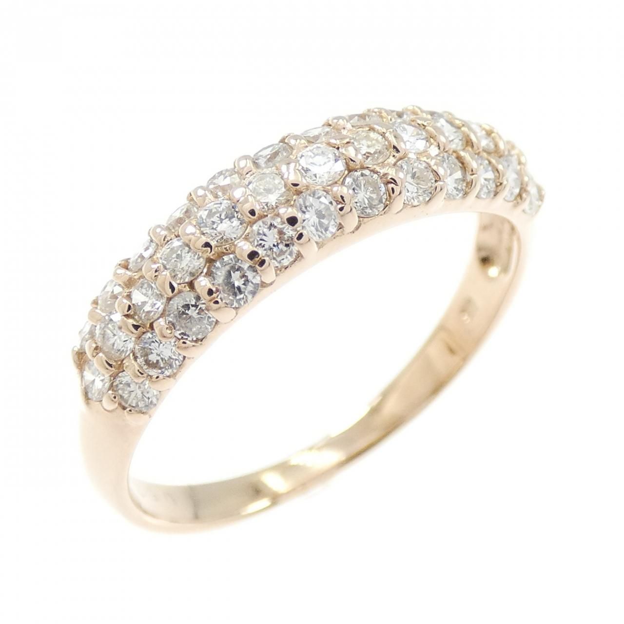 K18PG パヴェ ダイヤモンド リング 0.53CT