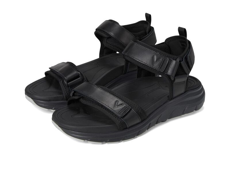 バイオニック メンズ シューズ サンダル VIONIC Walk Max Wanderer Walking Sandals Black Nappa ブラック