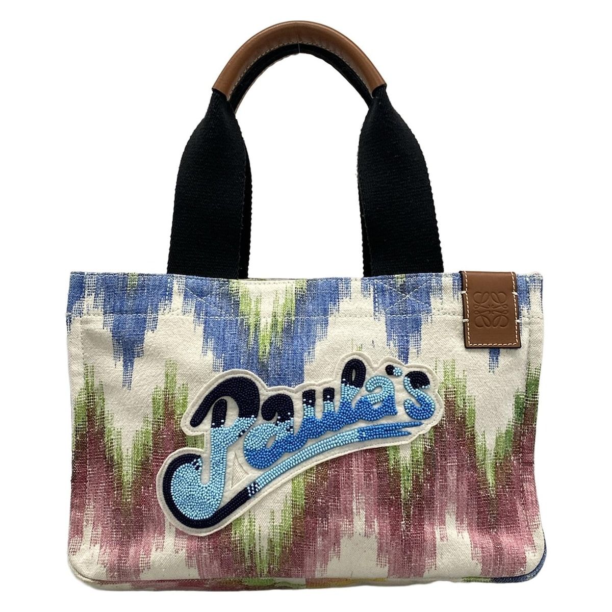 LOEWE(ロエベ) トートバッグ パウラ 白×ブラウン×マルチ レザー