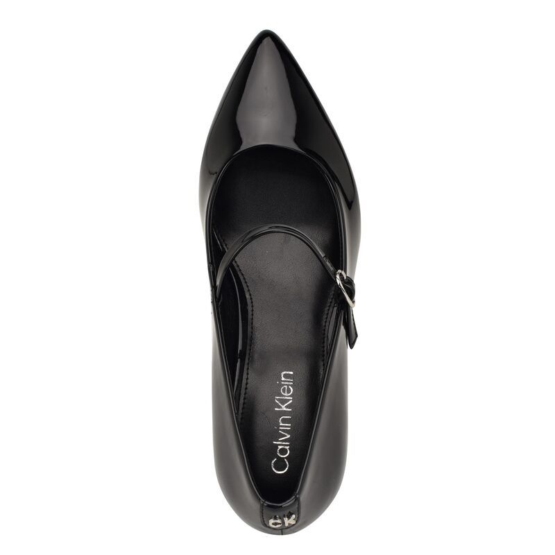 カルバンクライン レディース シューズ ヒール Calvin Klein Leora Black Patent ブラック