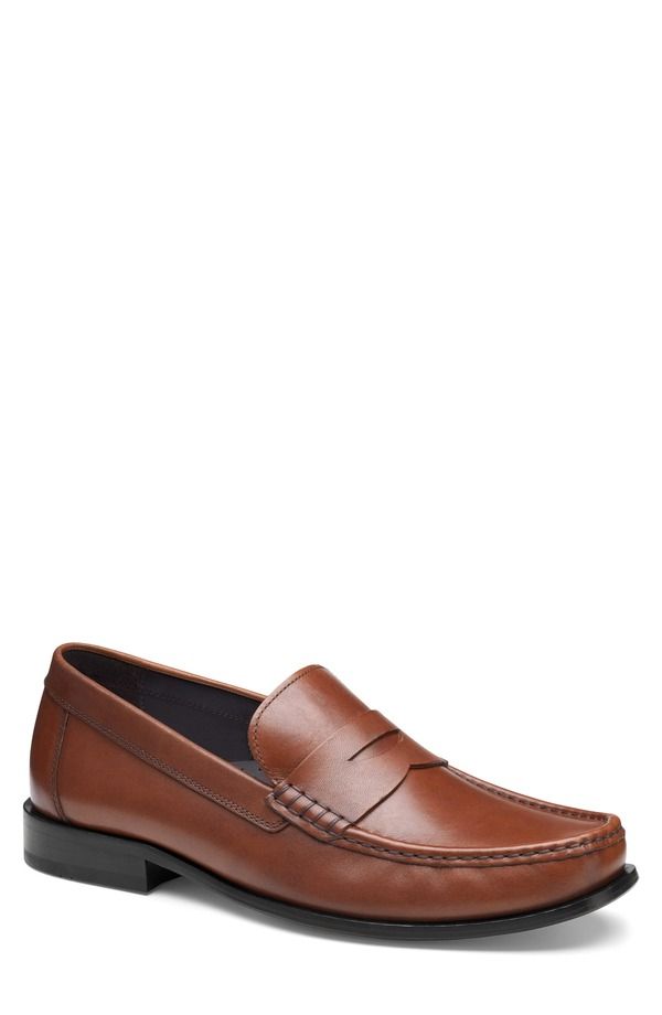 ジョンストンアンドマーフィー メンズ シューズ ローファー Johnston Murphy Humphrey Penny Loafer Tan Full Grain タン