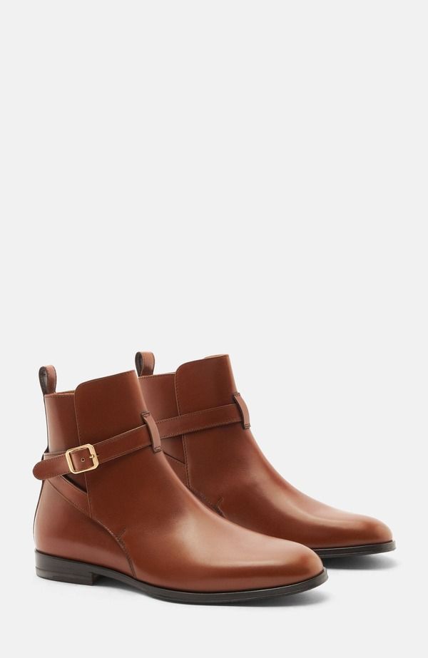 スカロッソ レディース シューズ ブーツ・レインブーツ SCAROSSO Lara Jodhpur Boots Cognac Calf