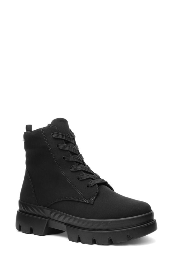 アラ レディース シューズ ブーツ・レインブーツ レース ara Montivale Waterproof LaceUp Boot Black ブラック