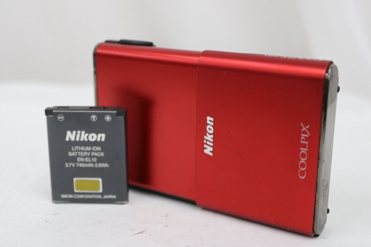 【返品保証】 ニコン Nikon COOLPIX S80 レッド 5x バッテリー付き コンパクトデジタルカメラ e14291