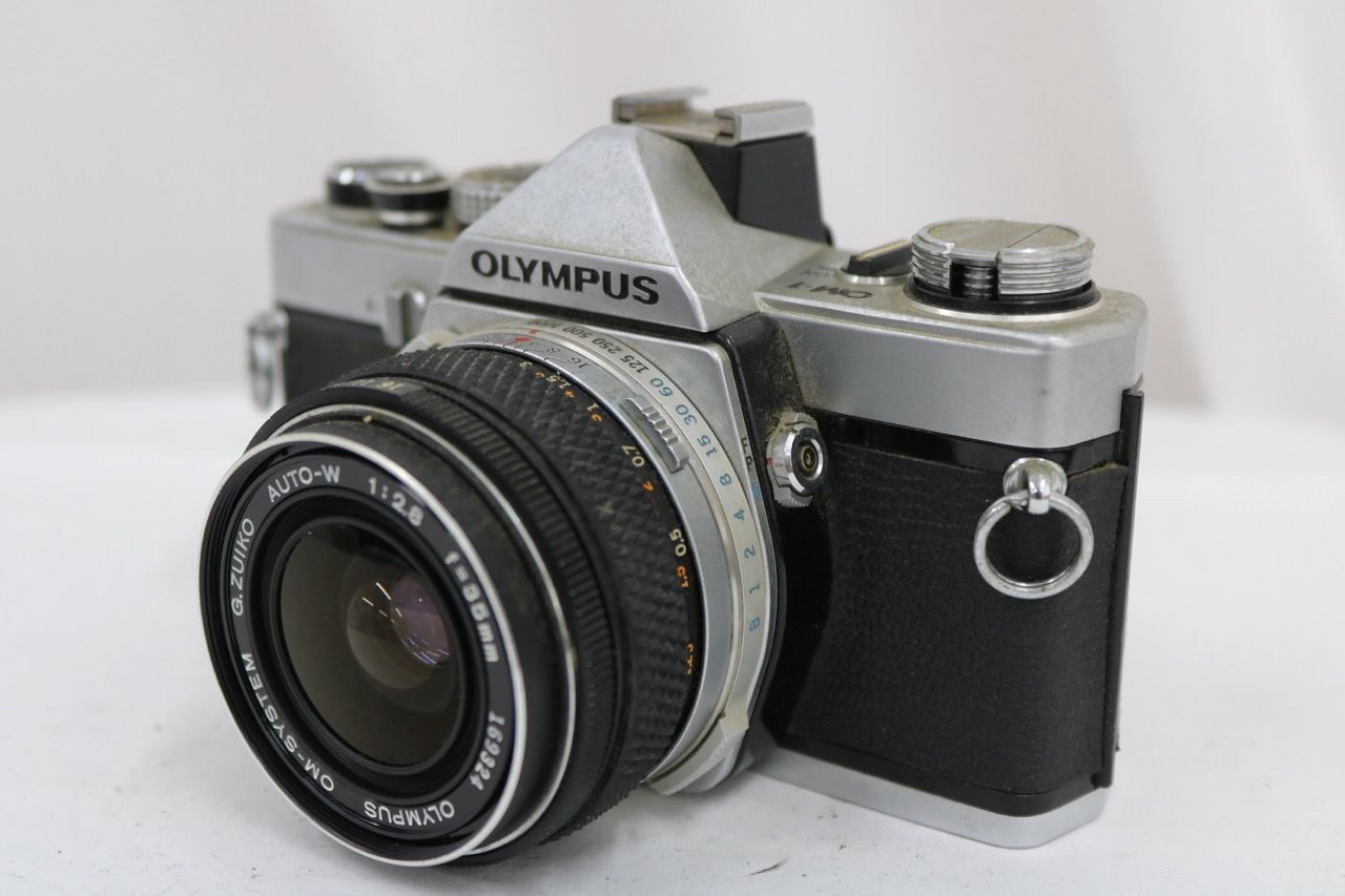【返品保証】 オリンパス Olympus OM-1 G.ZUIKO AUTO-W 35mm F2.8 ボディレンズセット e14295