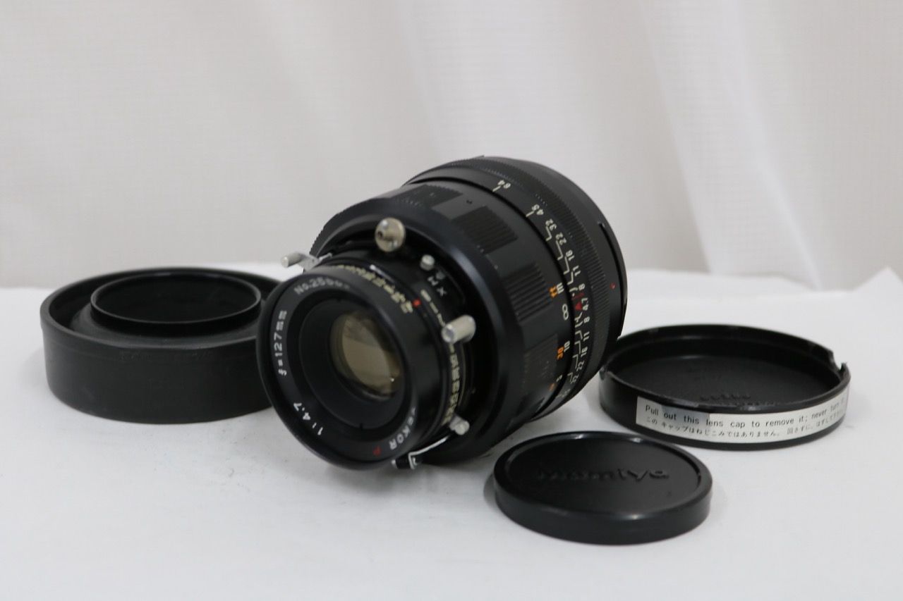 【返品保証】 マミヤ Mamiya MAMIYA-SEKOR P 127mm F4.7 前後キャップ付き 中判レンズ e14302