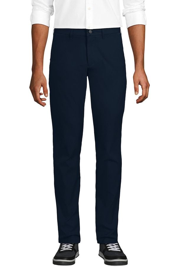 ランズエンド メンズ ボトムス カジュアルパンツ スリムフィット Lands End Slim Fit Performance Pant Radiant Navy ネイビー