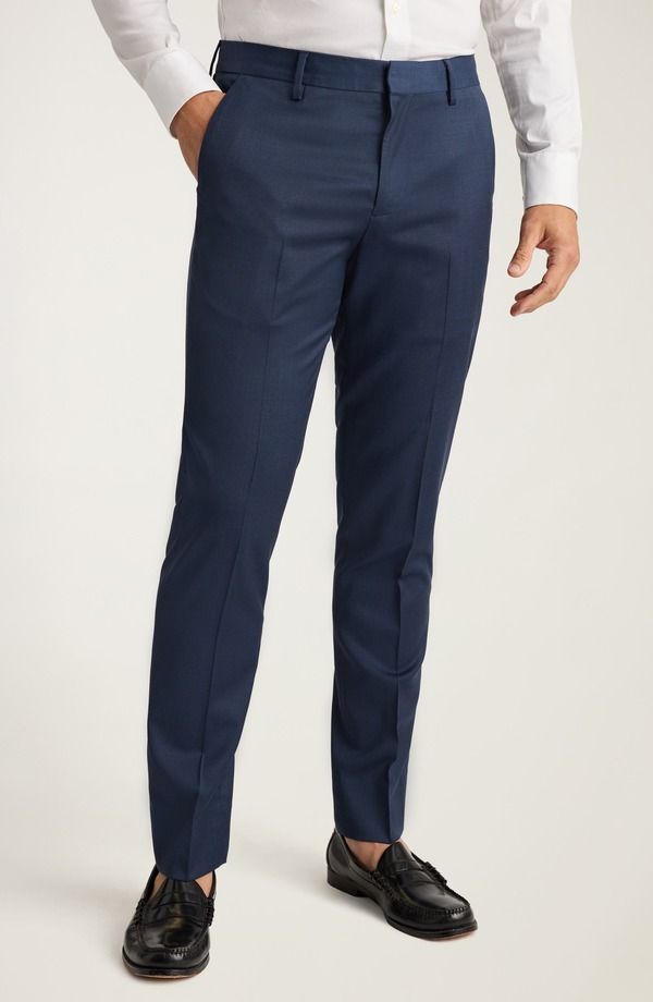 ボノボス メンズ ボトムス カジュアルパンツ スリムフィット ウール Bonobos Jetsetter Slim Fit Stretch Wool Dress Pants Light Navy ネイ