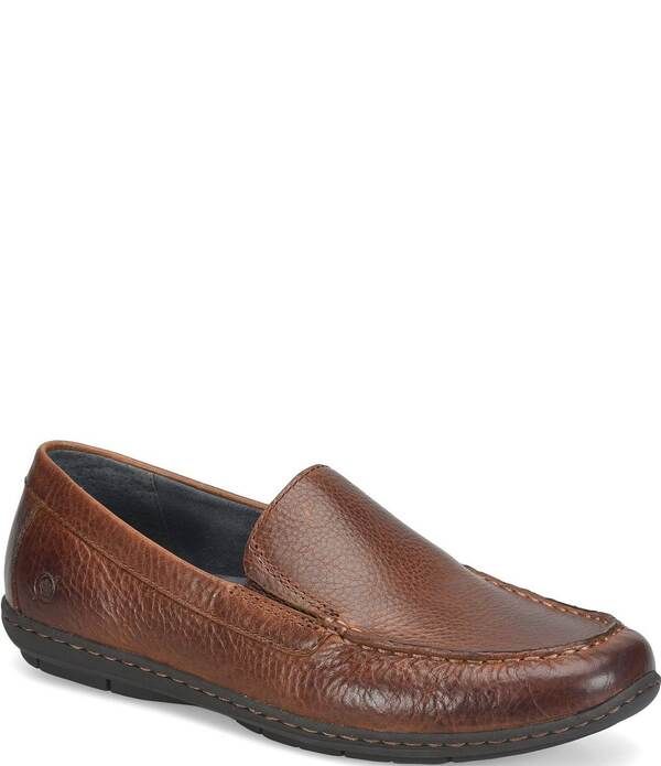 ボーン メンズ シューズ スリッポン・ローファー レザー Born Mens Weston Leather SlipOn Loafers Brown ブラウン