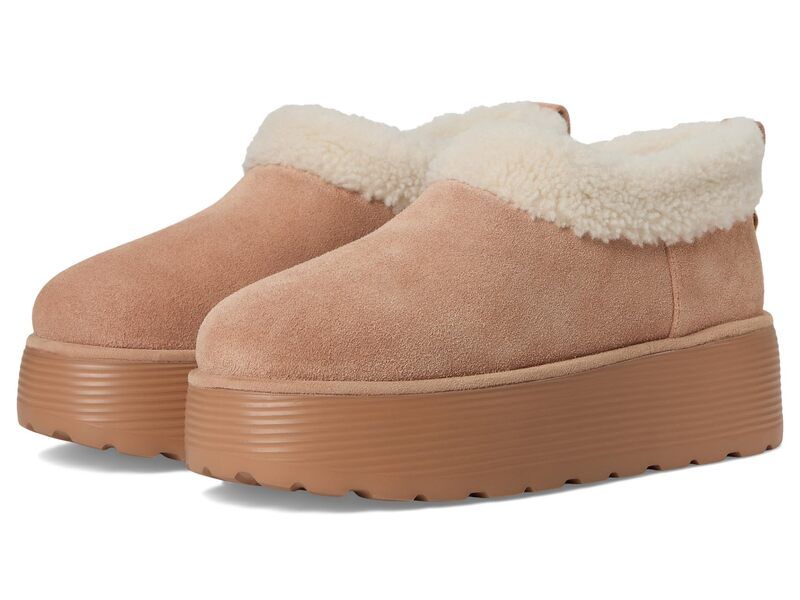 スチュアート ワイツマン レディース シューズ サンダル Stuart Weitzman Socharming Shearling Flatform Clogs New CamelCream クリーム
