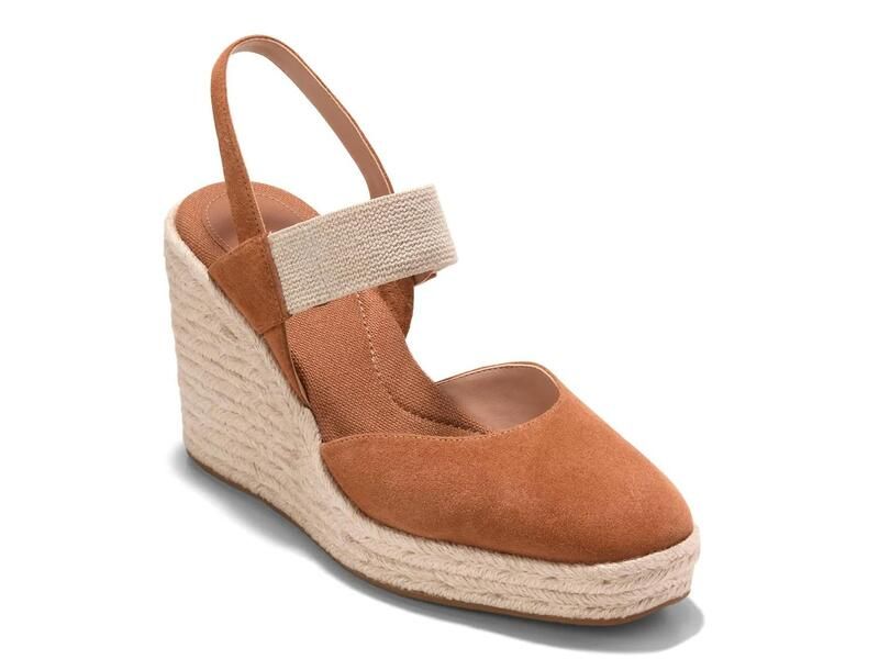 コールハーン レディース シューズ サンダル Cole HaanKenna Espadrille Wedge Sandal British Tan Suede タン