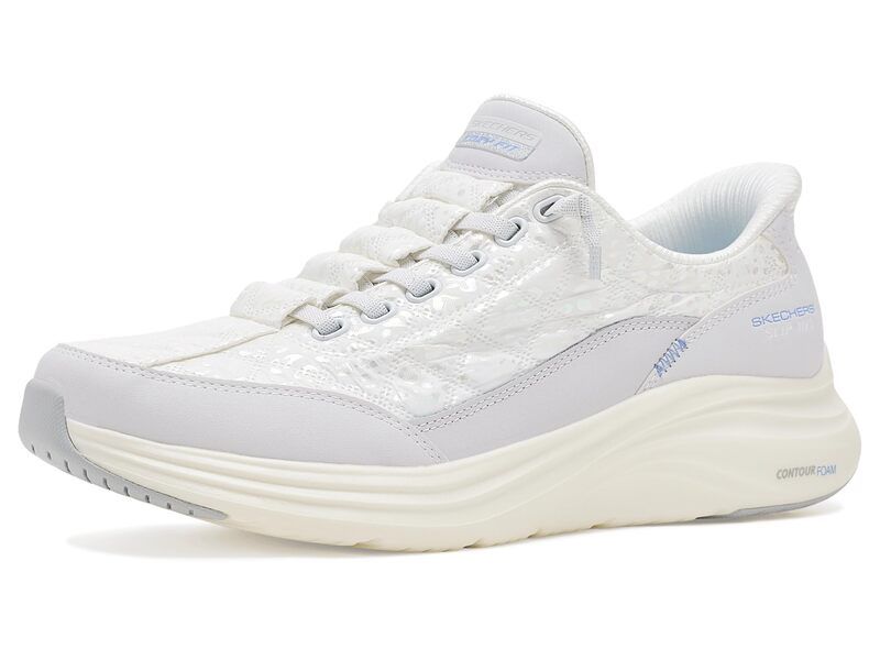 スケッチャーズ レディース シューズ スニーカー SKECHERS Contour Foam Cozy Fit Radiant Glowhite Multi ホワイト
