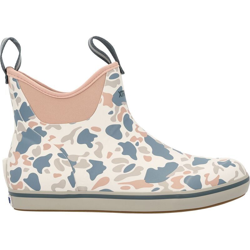 エクストラタフ レディース シューズ ブーツ・レインブーツ プリント アンクル Xtratuf Ankle 6in Deck Boot Print Womens Ivory Duck Camo アイボ