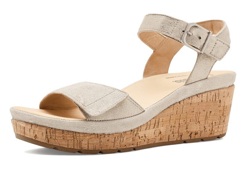 サミュエルフドバード レディース シューズ ヒール Samuel Hubbard Portola TwoStrap Wedge Champagne Suede シャンパン