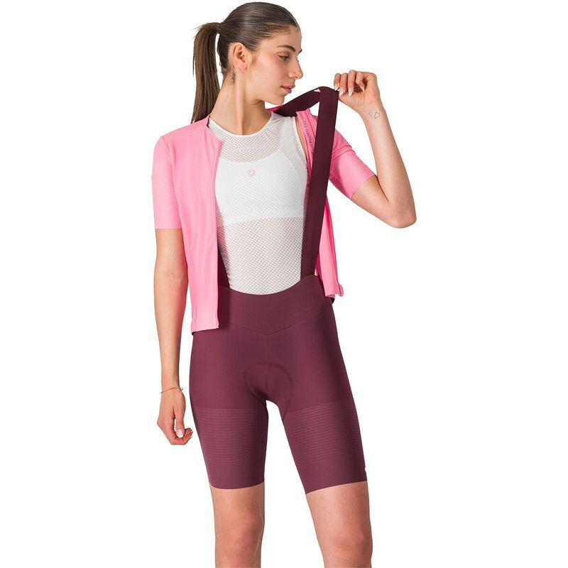 カステリ レディース ボトムス ハーフパンツ・ショーツ Castelli Premio Evo DT Bib Short Womens Deep BordeauxRosa Giro