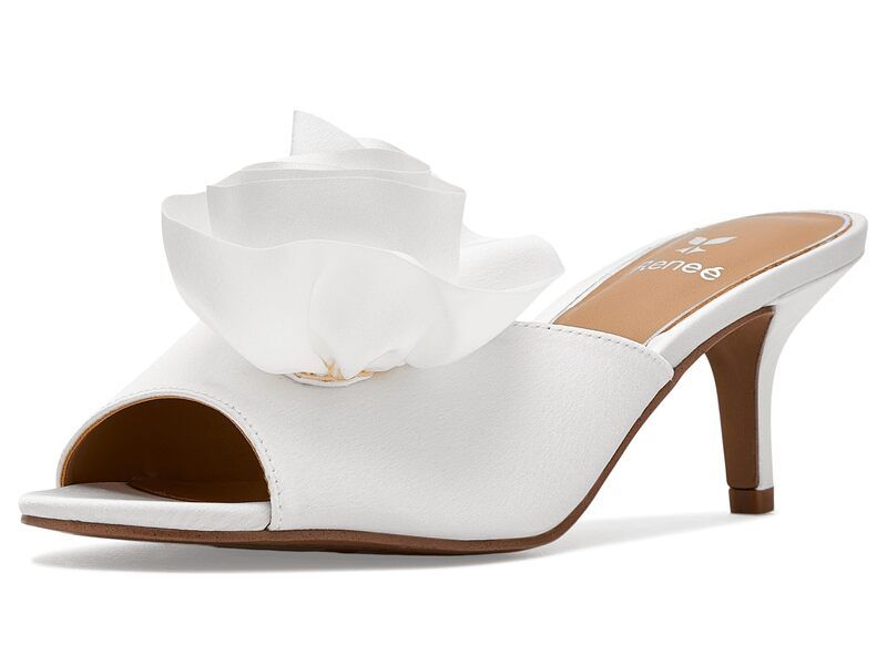 ジェイレニー レディース シューズ ヒール サンダル J Renee Briston Slip On Sandals White ホワイト