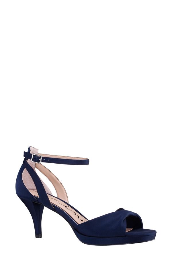 ニナ レディース シューズ ヒール プラットフォーム サンダル アンクル Nina Brizankle Straplatform Sandal Navy ネイビー
