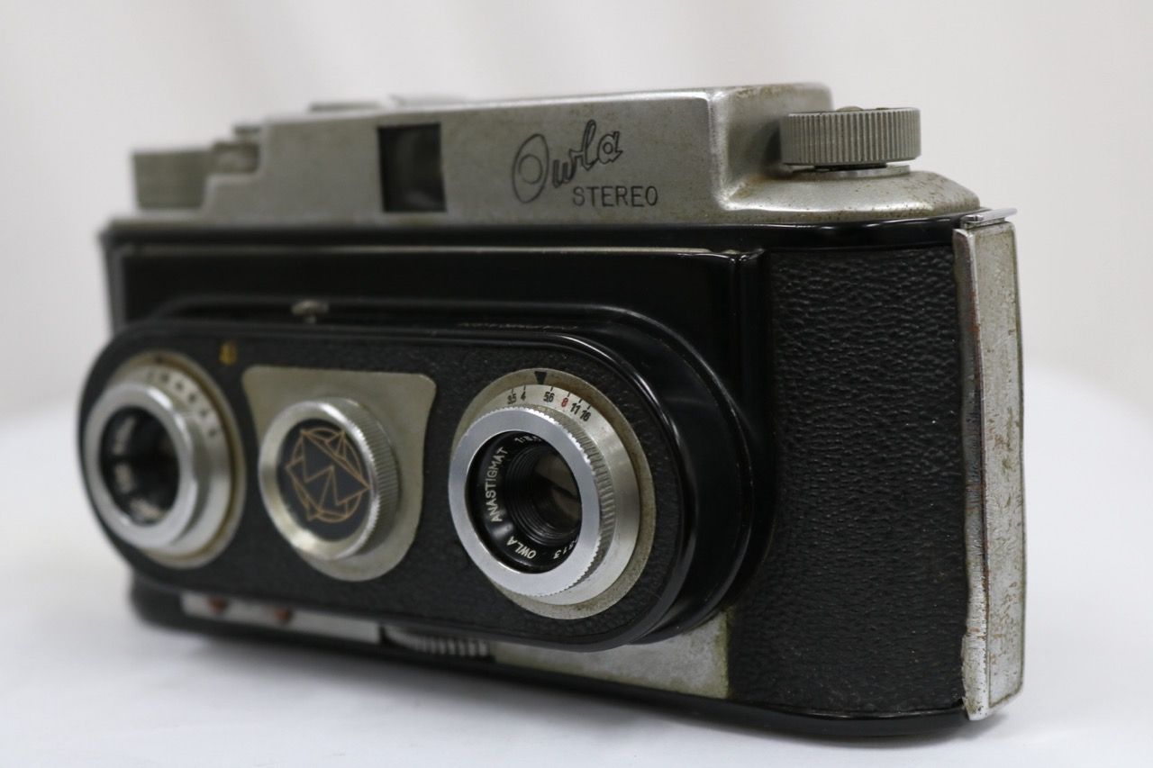 【返品保証】 Owla STEREO OWLA ANASTIGMAT 35mm F3.5 ステレオカメラ e14330