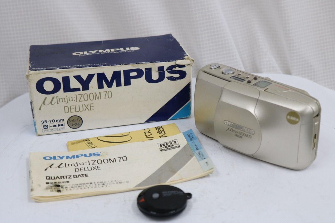 返品保証】 【元箱付き】オリンパス Olympus μ mju ZOOM 70 DELUXE 35