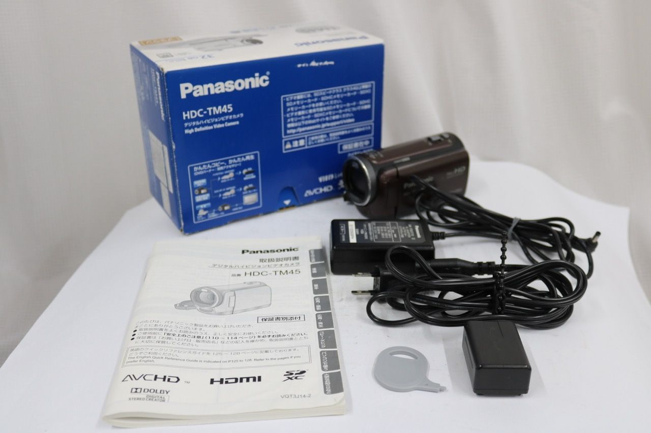 【返品保証】 【元箱付き】パナソニック Panasonic HDC-TM45 ブラウン 42x 付属品多数 ビデオカメラ e14333