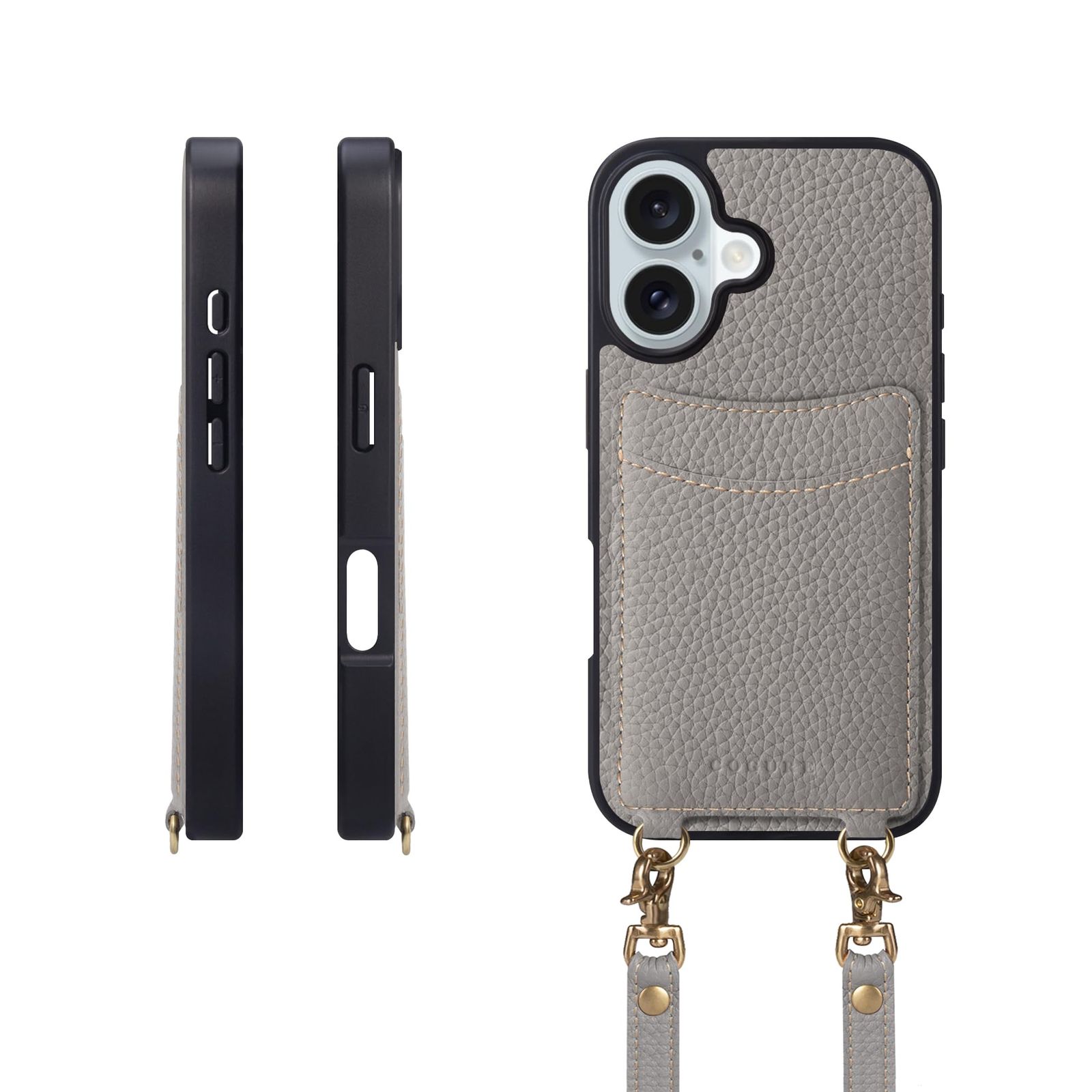 COGURE 互換 iPhone 17 ケース 本革 COPGCS グレージュ